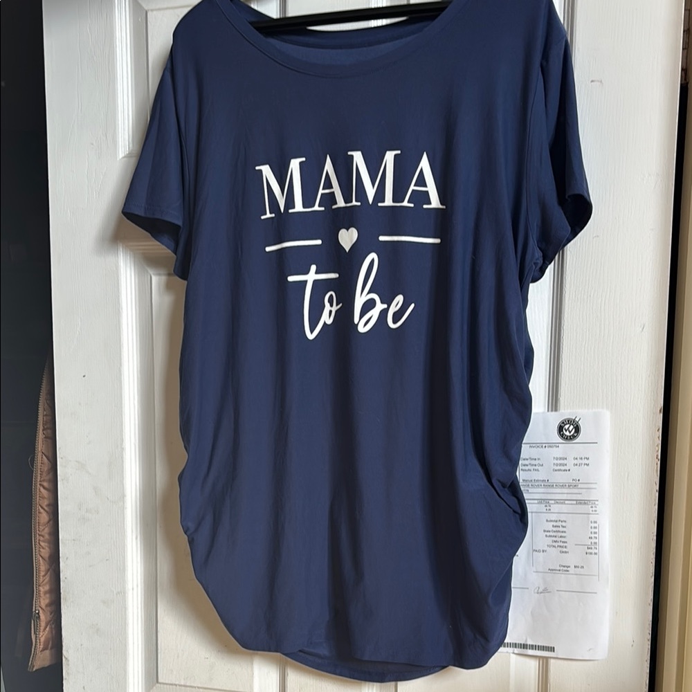 Time and Tru Blue 'Mama to Be' Tee